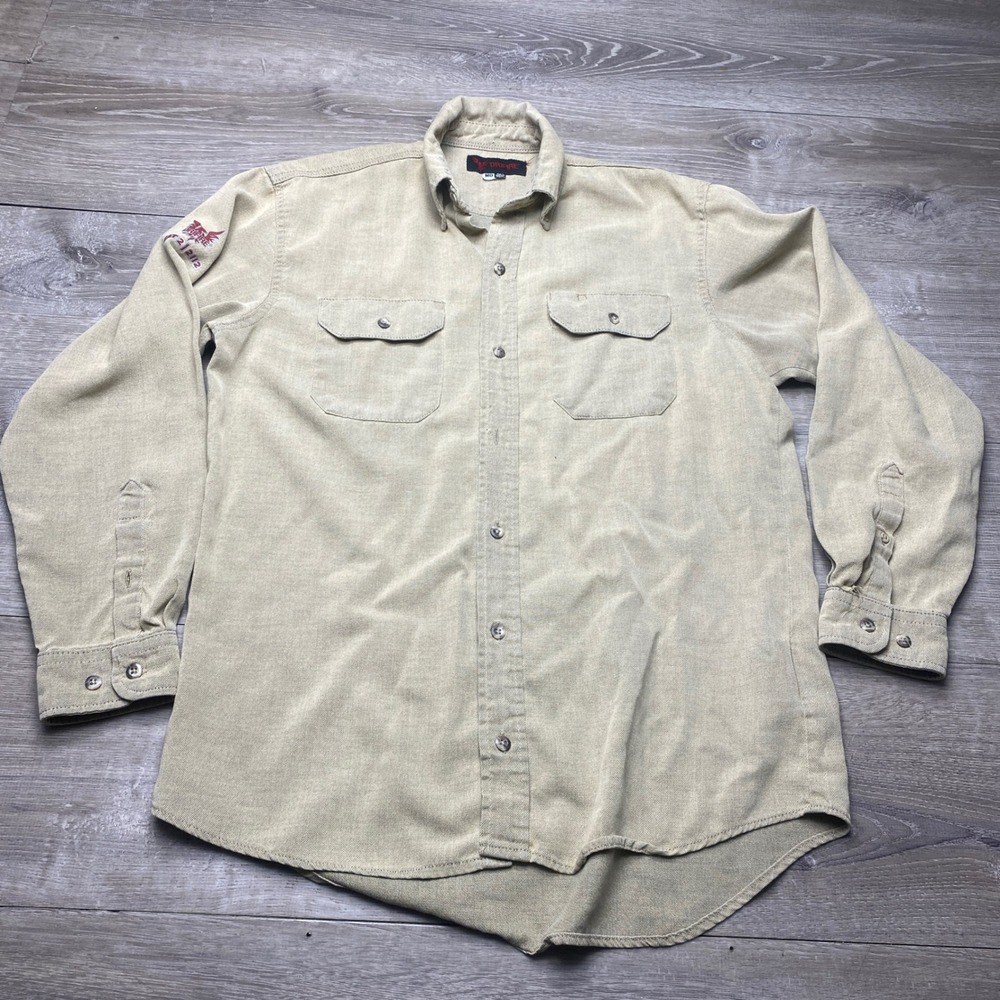 Drifire Shirt Tecgen Select Mens‎ MD Khaki Tan FR Flame Resistant CAT 2